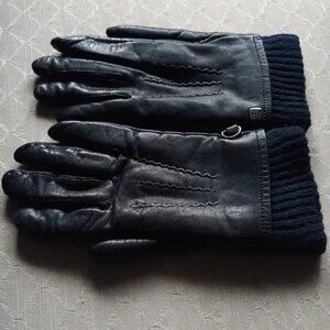 Paris Total SZ 7 Black Leather Women's Gloves, Fully Lined